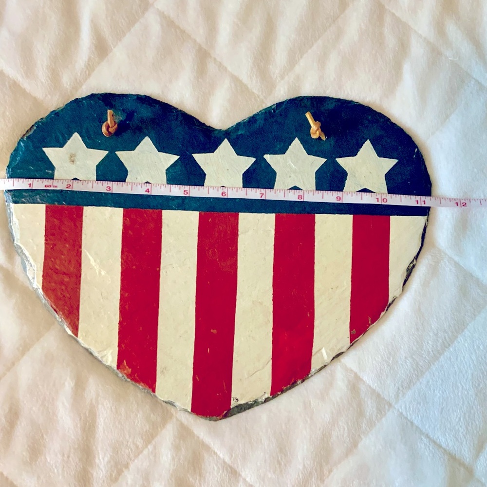 Slate heart painted